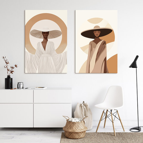 Woman wearing a hat and a robe Woman wearing a hat and a robe