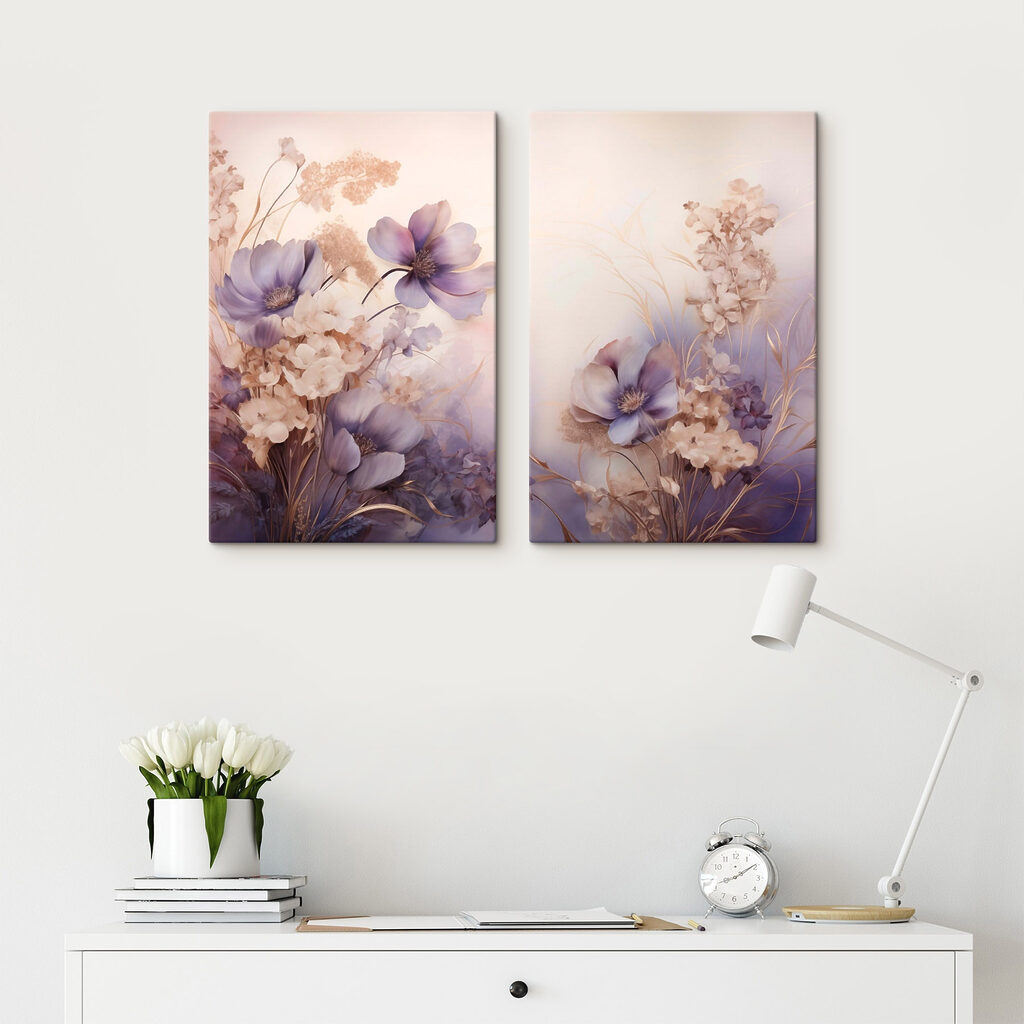 Delicate flowers in soft pastel hues Delicate flowers in soft pastel hues