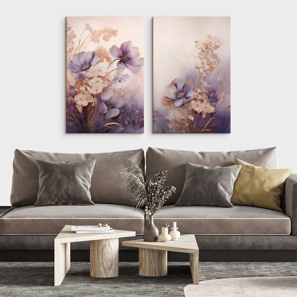 Delicate flowers in soft pastel hues Delicate flowers in soft pastel hues