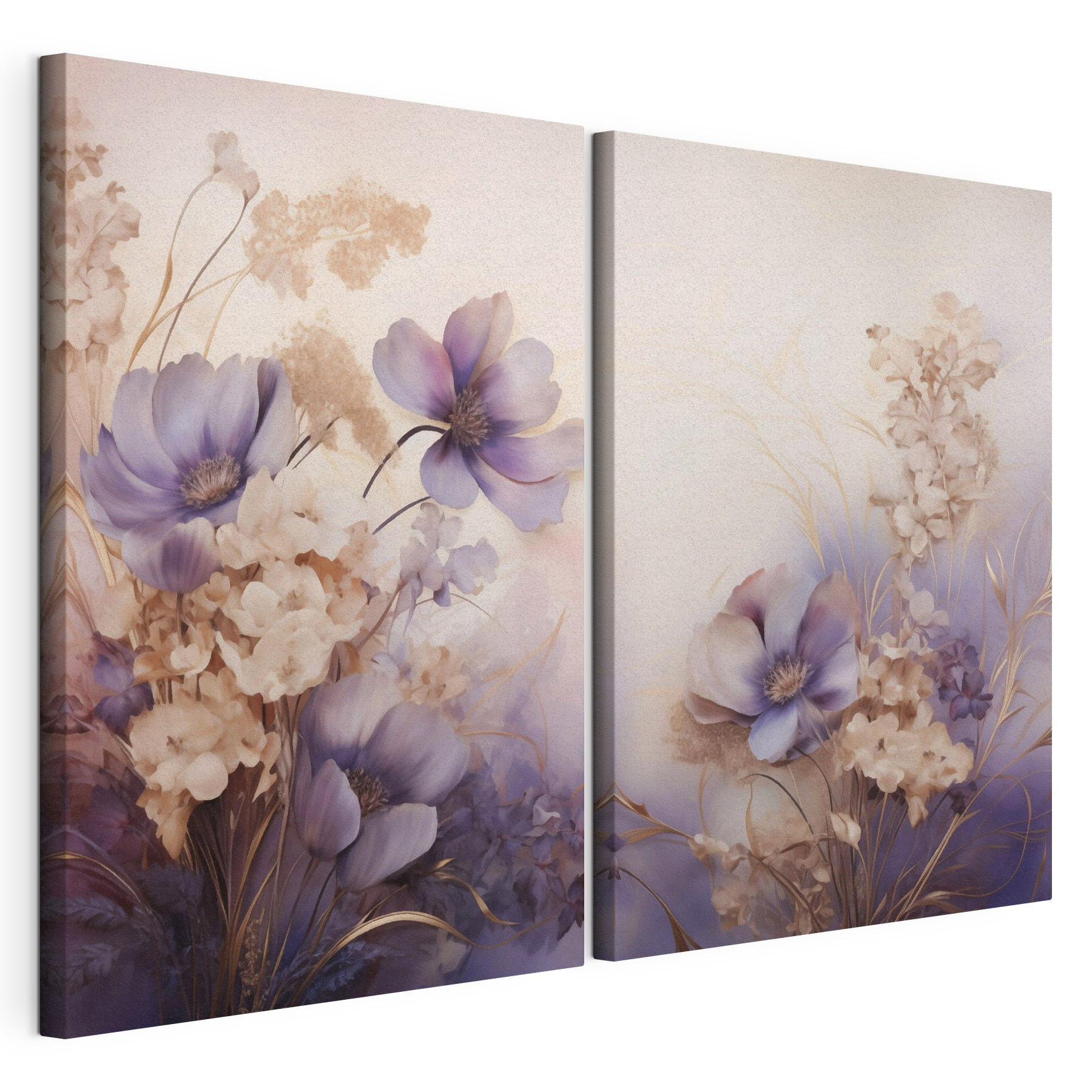 Delicate flowers in soft pastel hues Delicate flowers in soft pastel hues