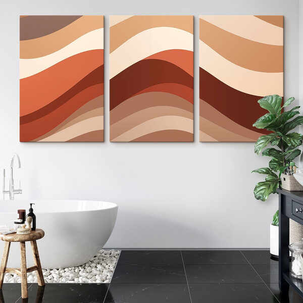 Flowing waves of warm colors Flowing waves of warm colors