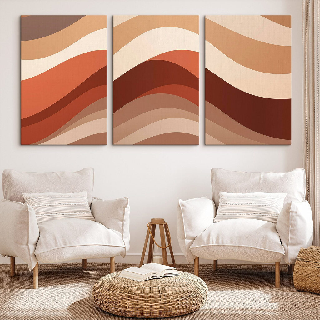 Flowing waves of warm colors Flowing waves of warm colors