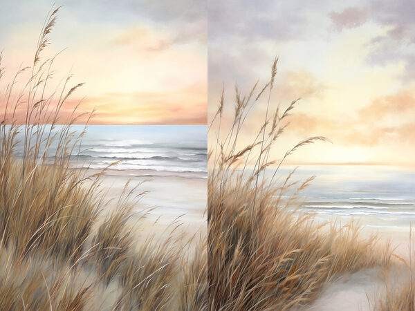 Painting of a beach and a beach Painting of a beach and a beach