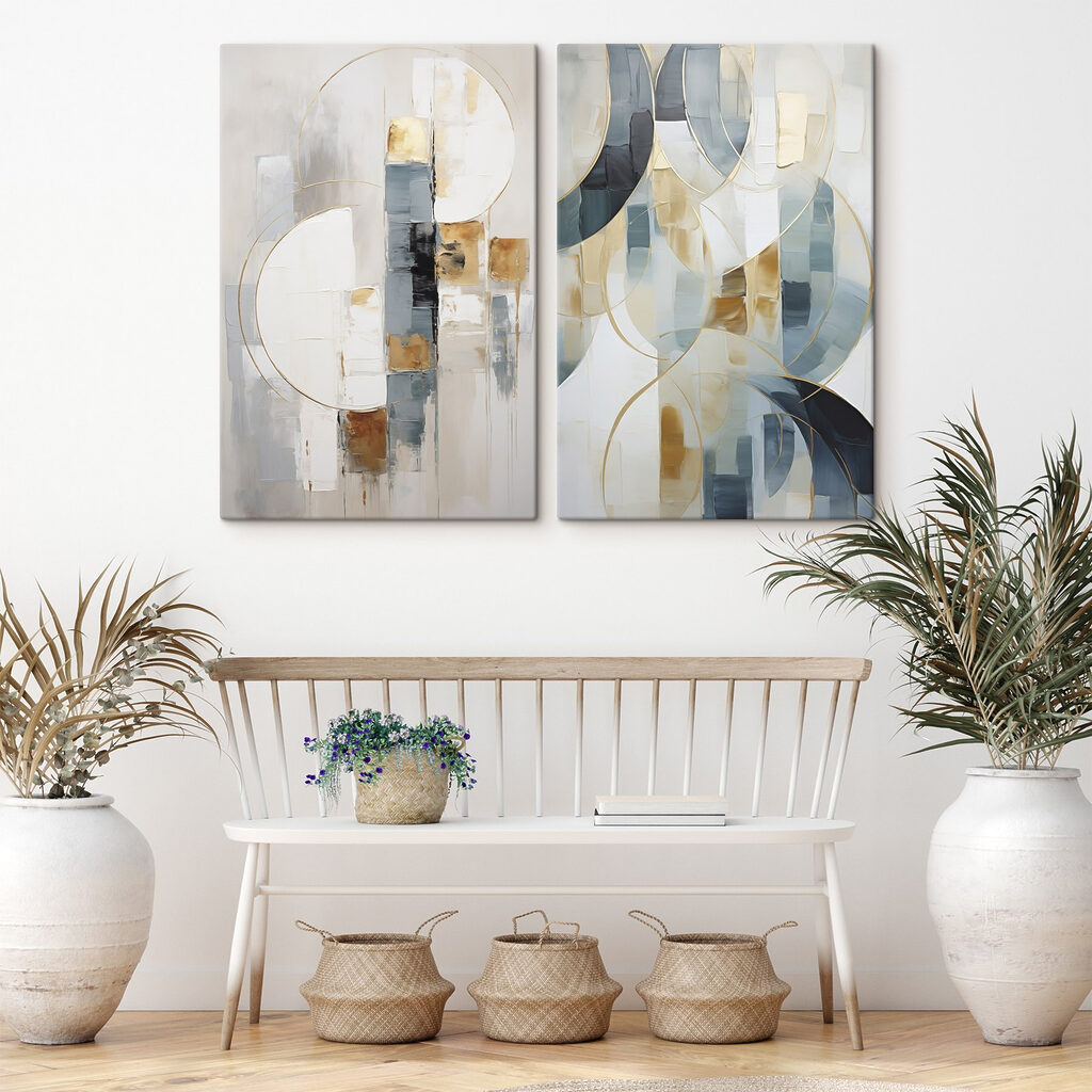 Two paintings of different colors Two paintings of different colors