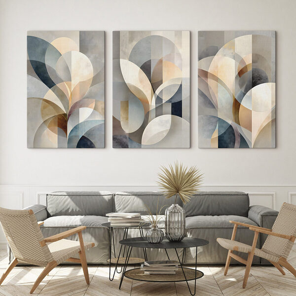 Flowing shapes in soft hues Flowing shapes in soft hues