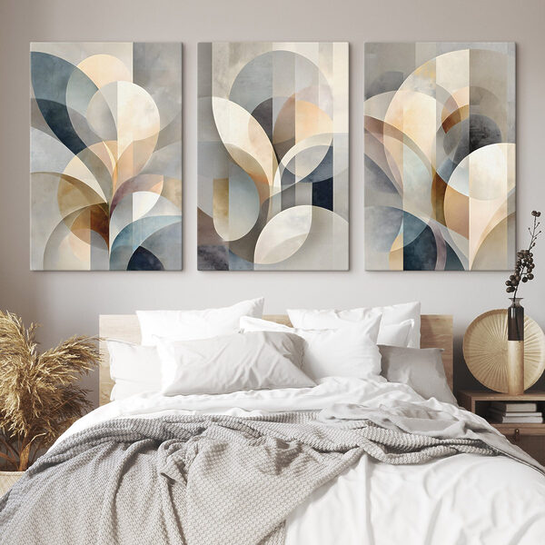 Flowing shapes in soft hues Flowing shapes in soft hues
