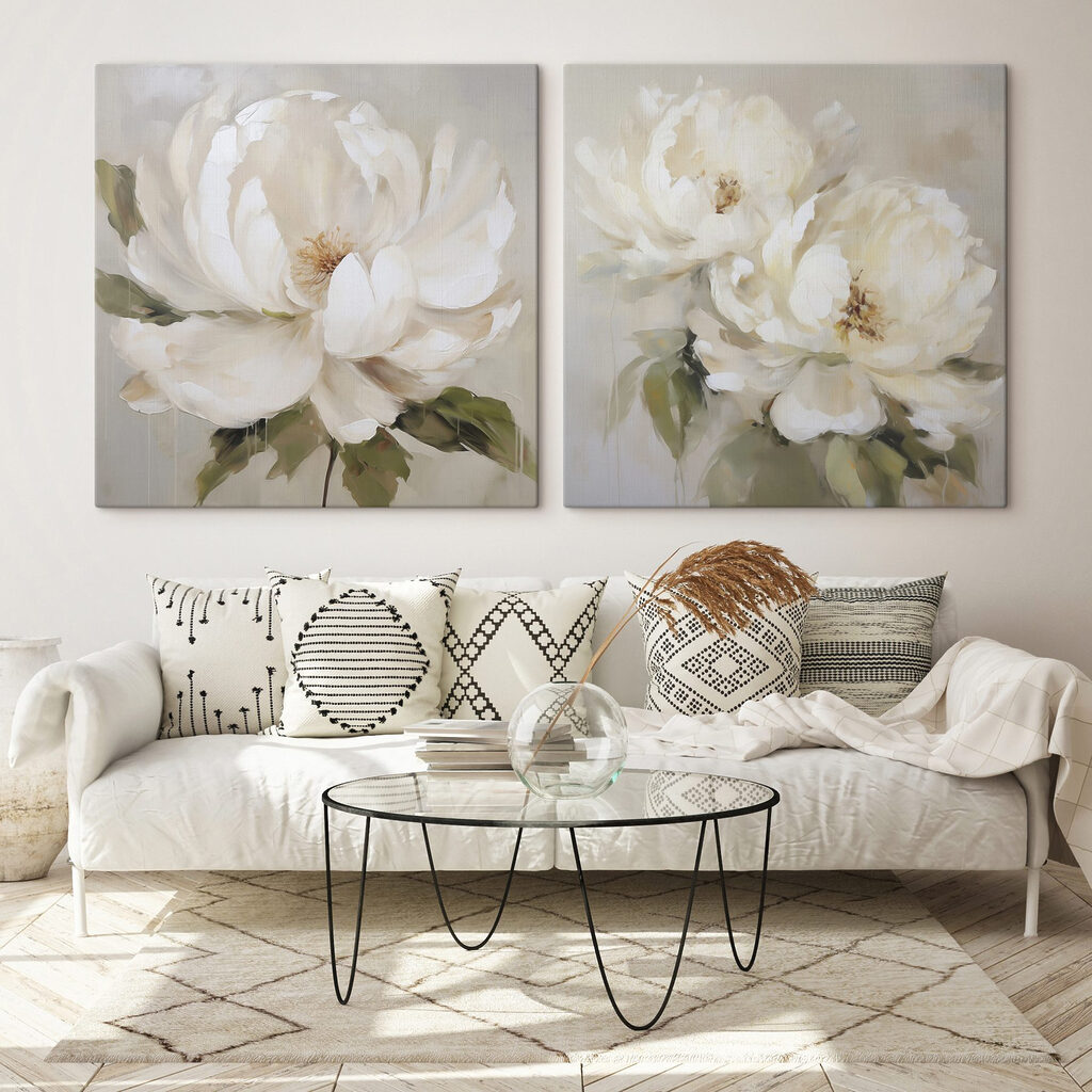 Painting of a white flower Painting of a white flower