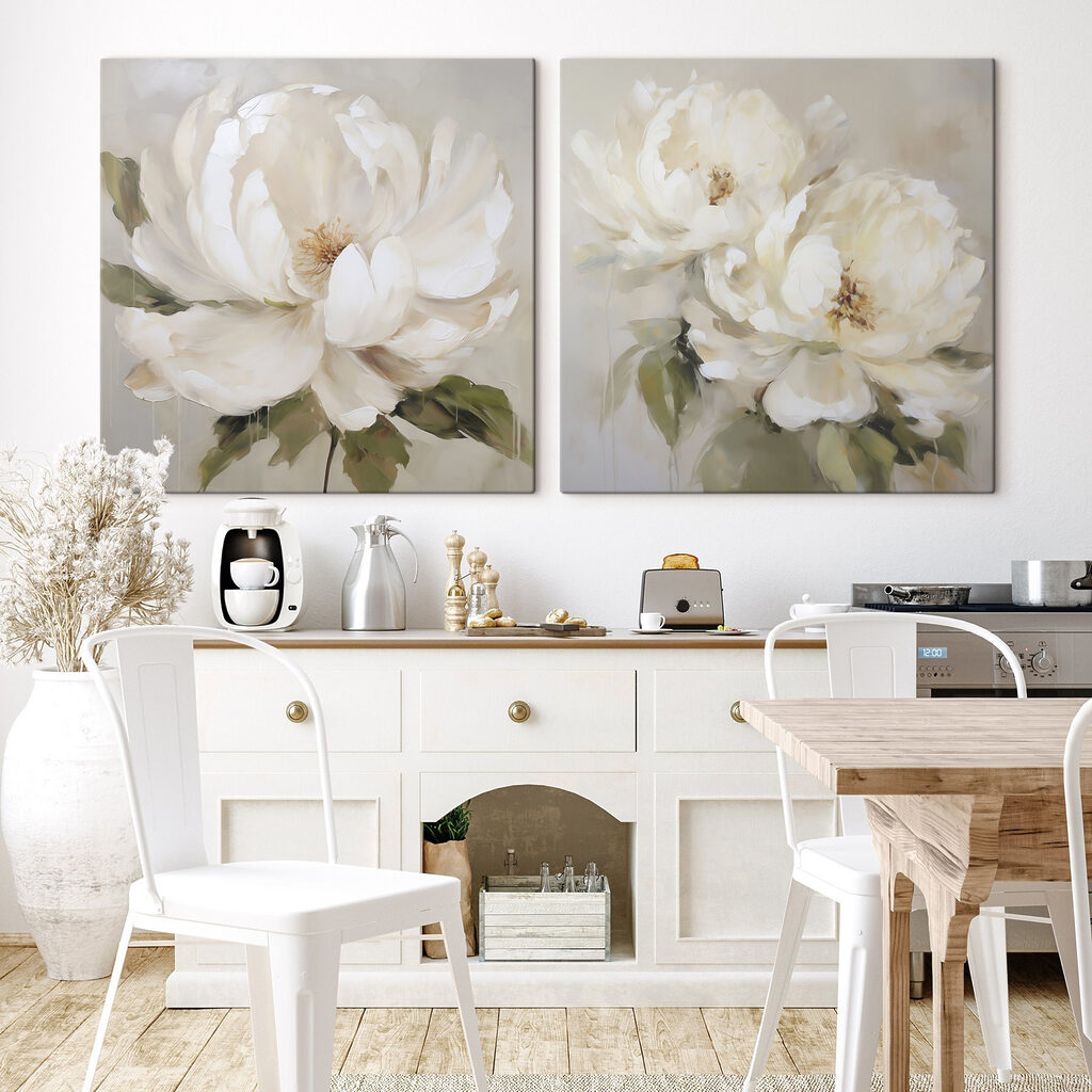 Painting of a white flower Painting of a white flower
