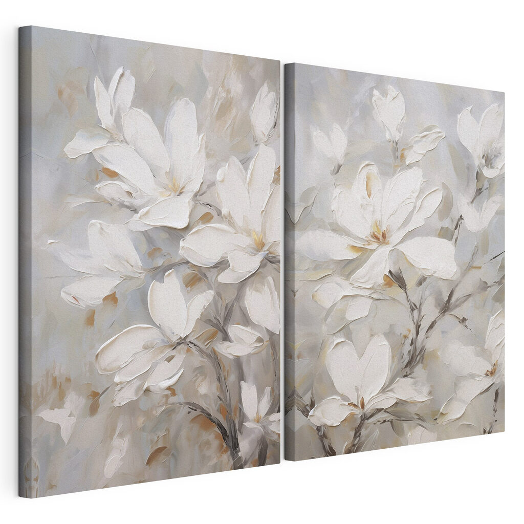 Painting of flowers on canvas Painting of flowers on canvas