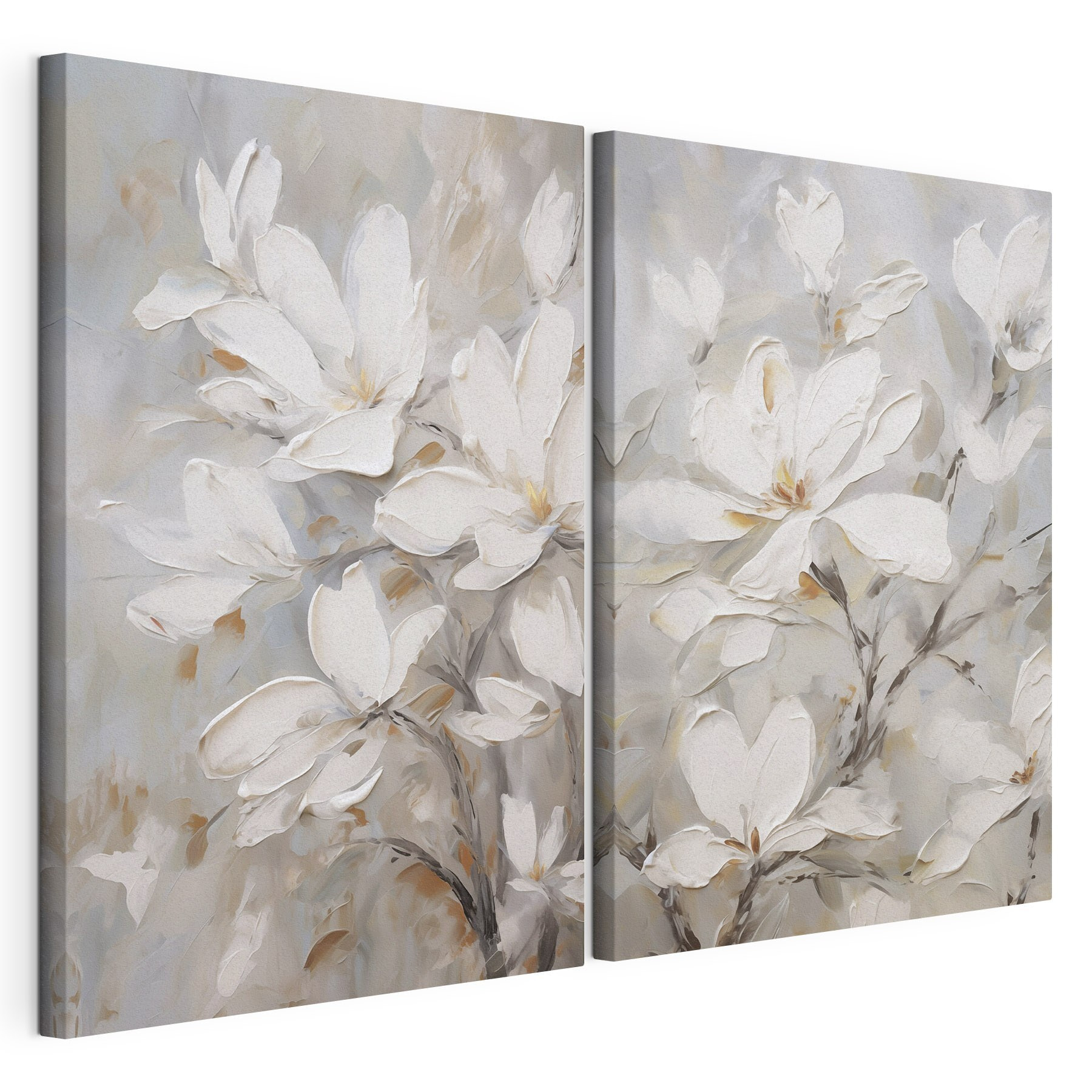 Painting of flowers on canvas Painting of flowers on canvas