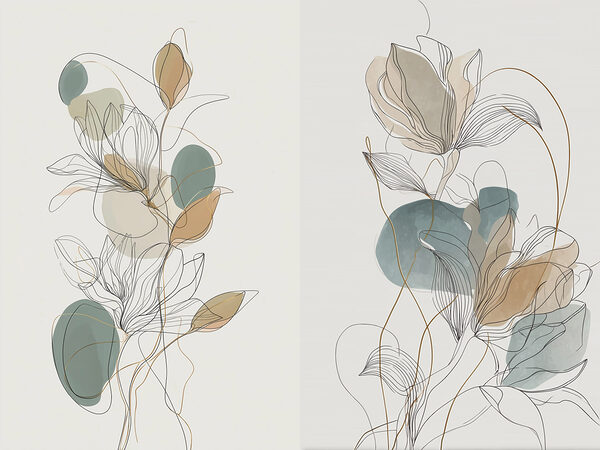 Flowing lines and soft colors blend Flowing lines and soft colors blend
