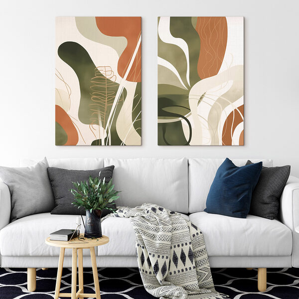 Organic shapes in earthy tones Organic shapes in earthy tones