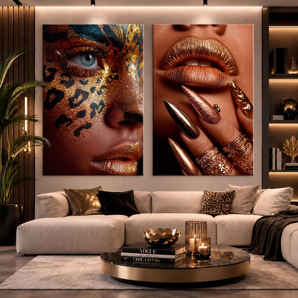 Glamorous details in bold colors Glamorous details in bold colors