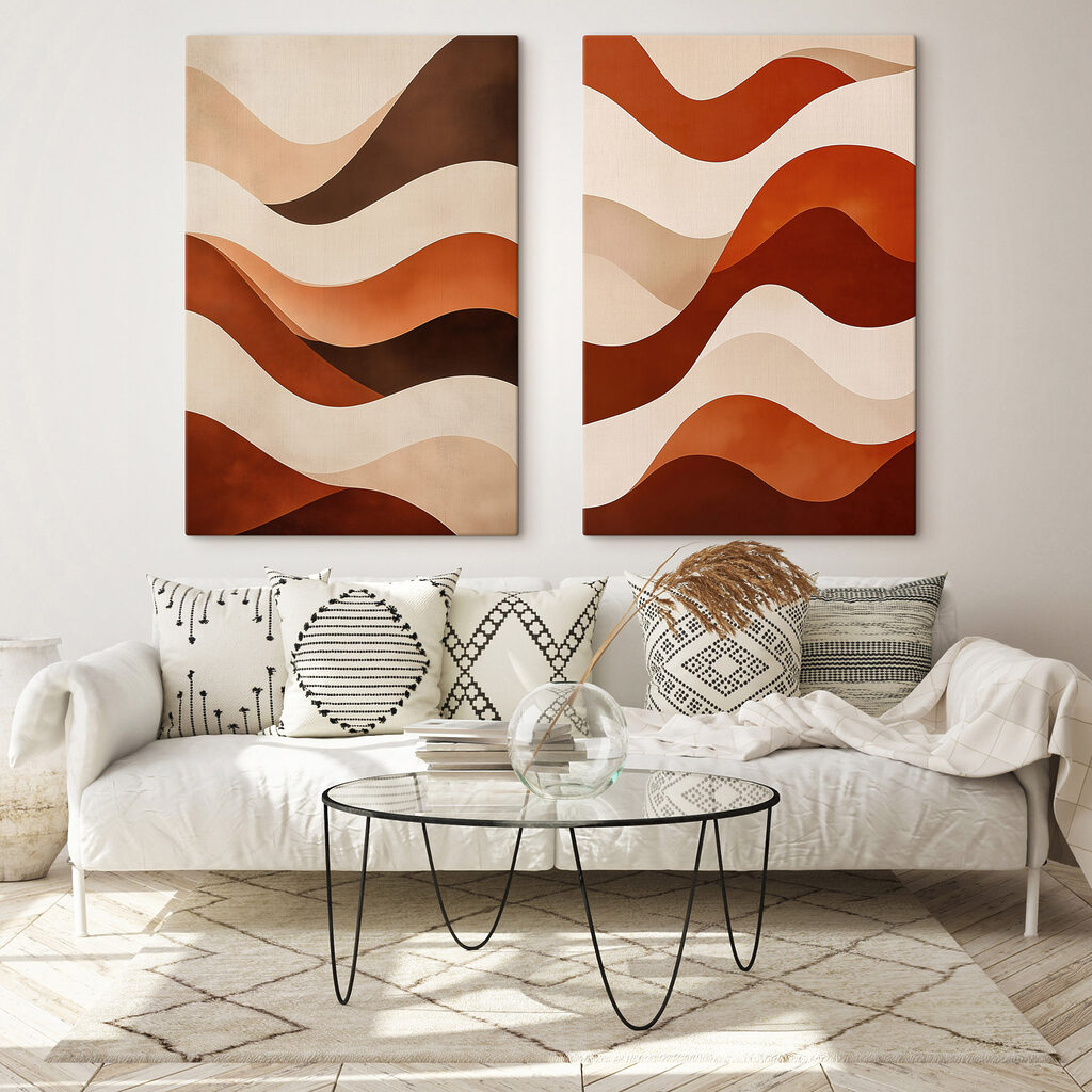 Couple of brown and white waves Couple of brown and white waves