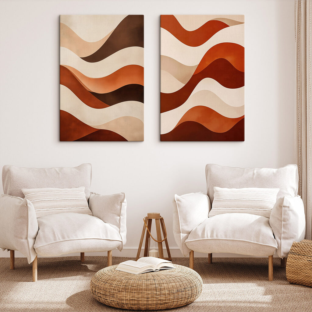 Couple of brown and white waves Couple of brown and white waves