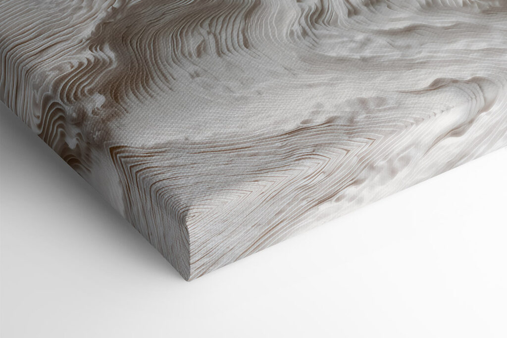 White and grey surface with wavy lines White and grey surface with wavy lines