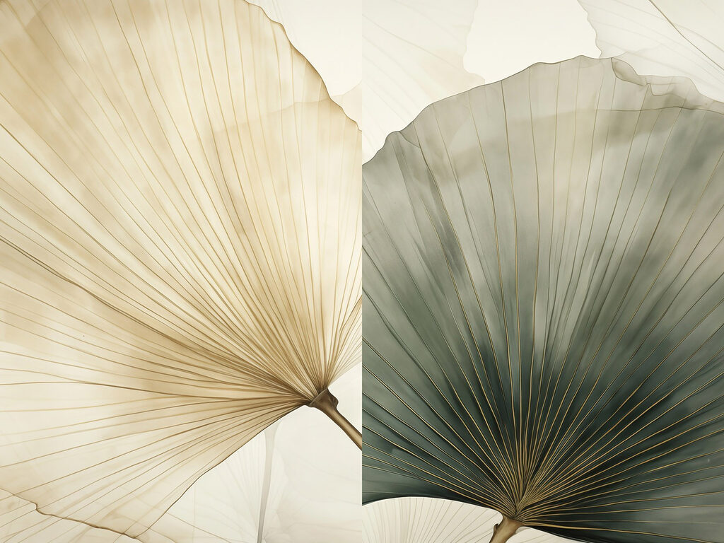 Delicate leaves in soft hues Delicate leaves in soft hues