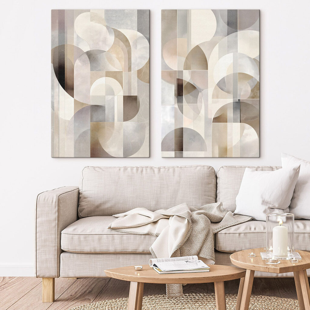 - Curves and shapes in soft tones - Curves and shapes in soft tones