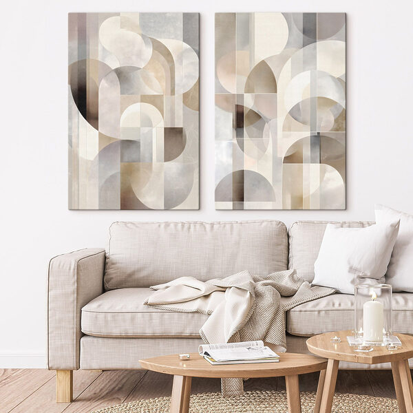 - Curves and shapes in soft tones - Curves and shapes in soft tones