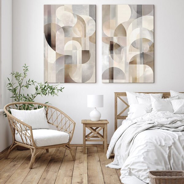 - Curves and shapes in soft tones - Curves and shapes in soft tones