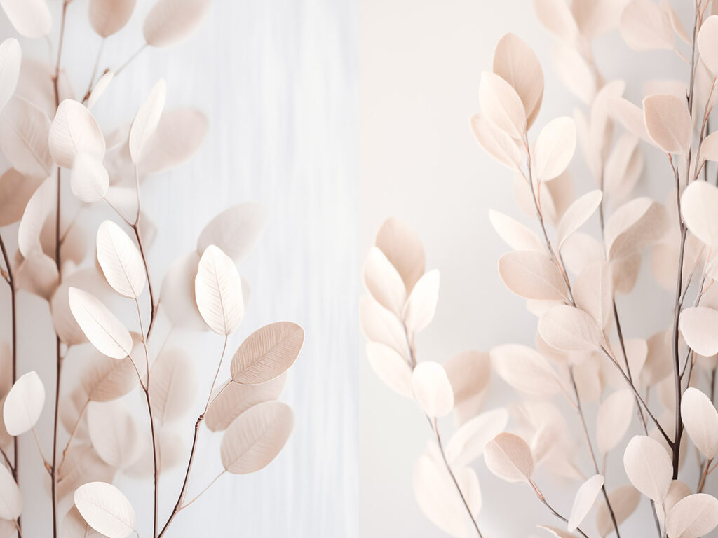 Delicate leaves in soft hues Delicate leaves in soft hues