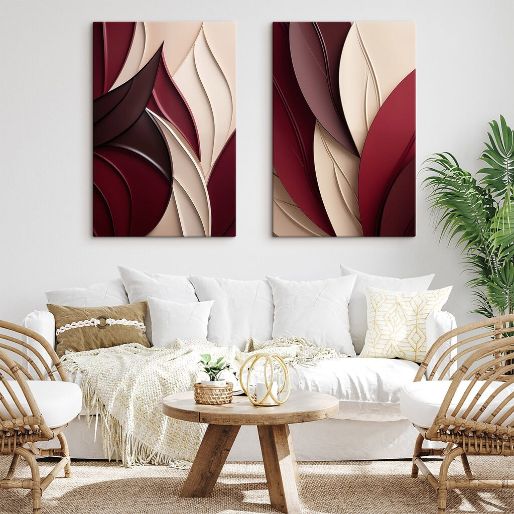 - Soft curves in warm hues - Soft curves in warm hues