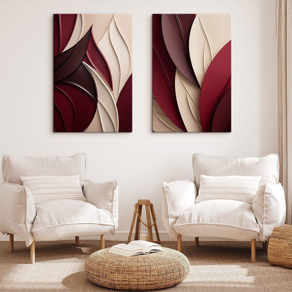 - Soft curves in warm hues - Soft curves in warm hues