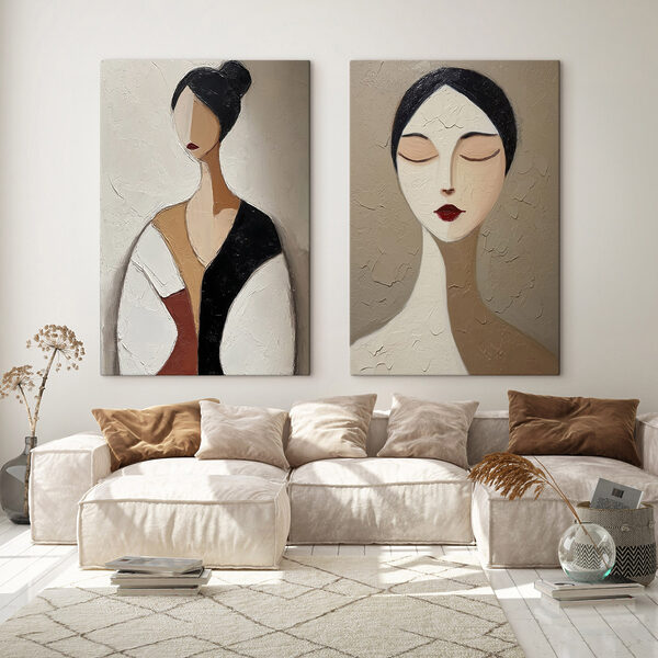 Collage of a painting of a woman Collage of a painting of a woman