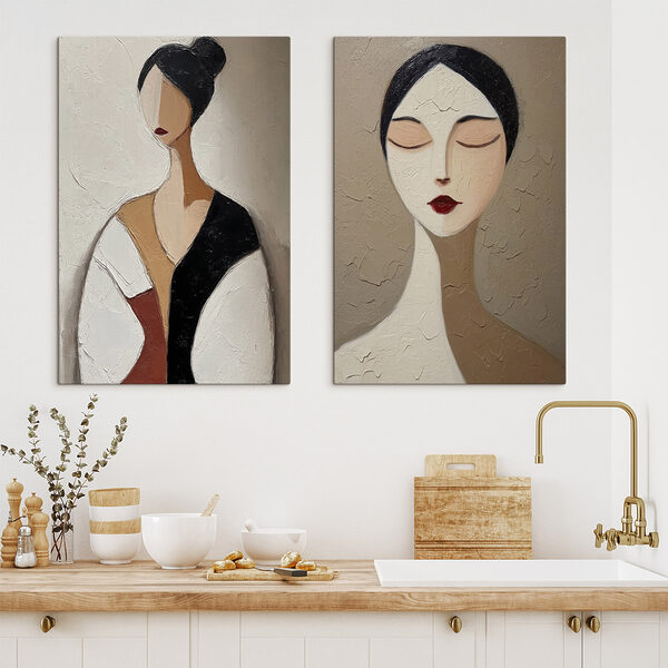 Collage of a painting of a woman Collage of a painting of a woman
