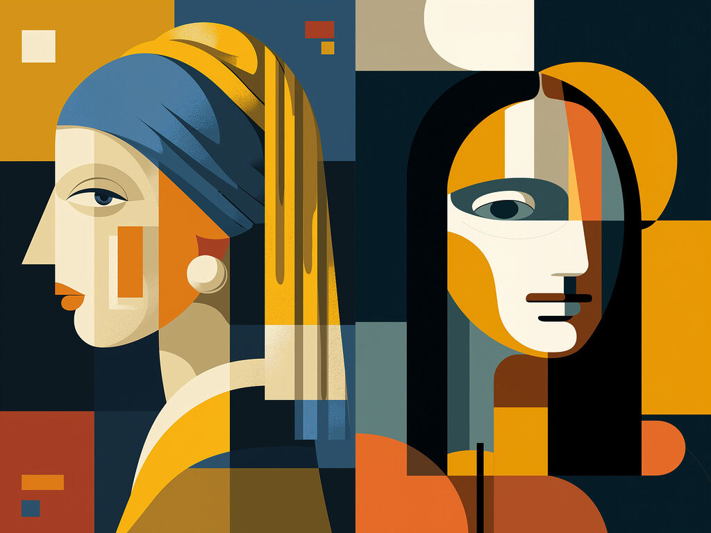 Couple of women's faces Couple of women's faces