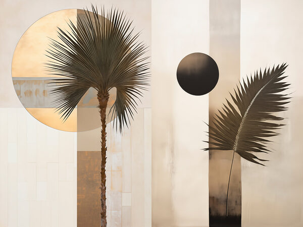 - Artistic tropical abstraction in neutral tones - Artistic tropical abstraction in neutral tones