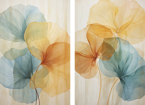 Soft hues blend in harmonious display Soft hues blend in harmonious display