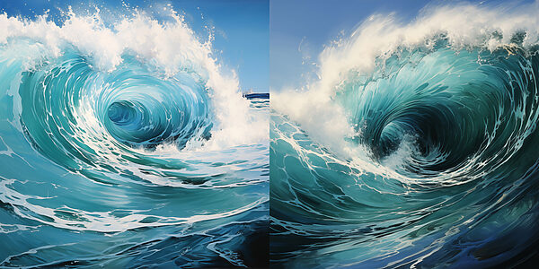 Collage of a wave Collage of a wave