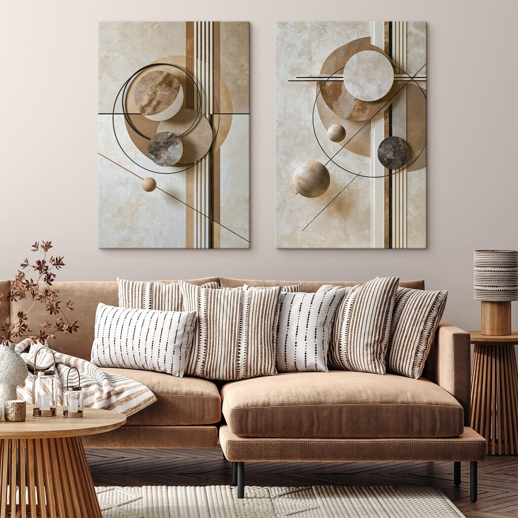 Collage of art with circles and lines Collage of art with circles and lines
