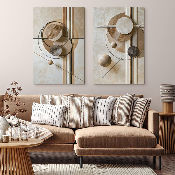 Collage of art with circles and lines Collage of art with circles and lines