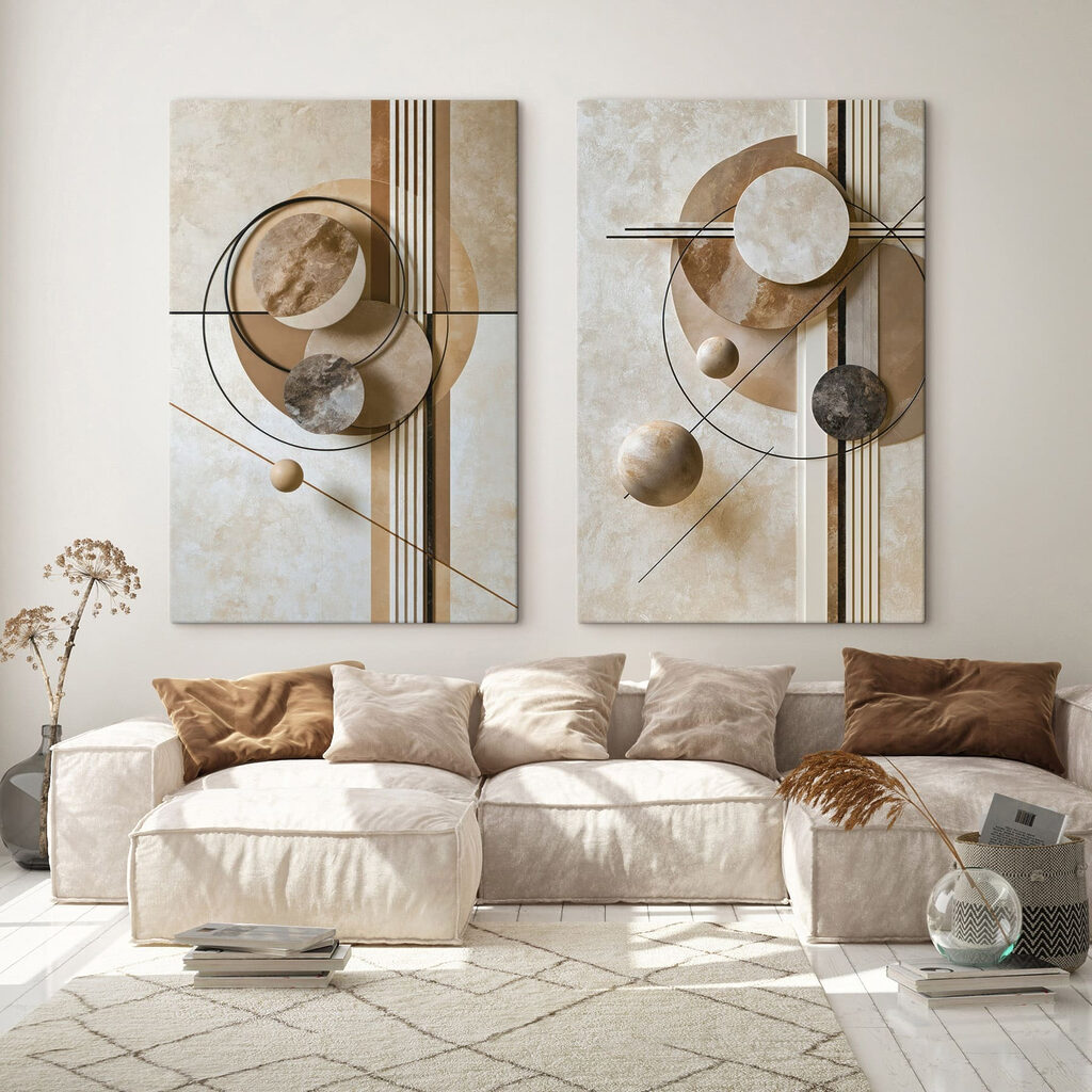 Collage of art with circles and lines Collage of art with circles and lines
