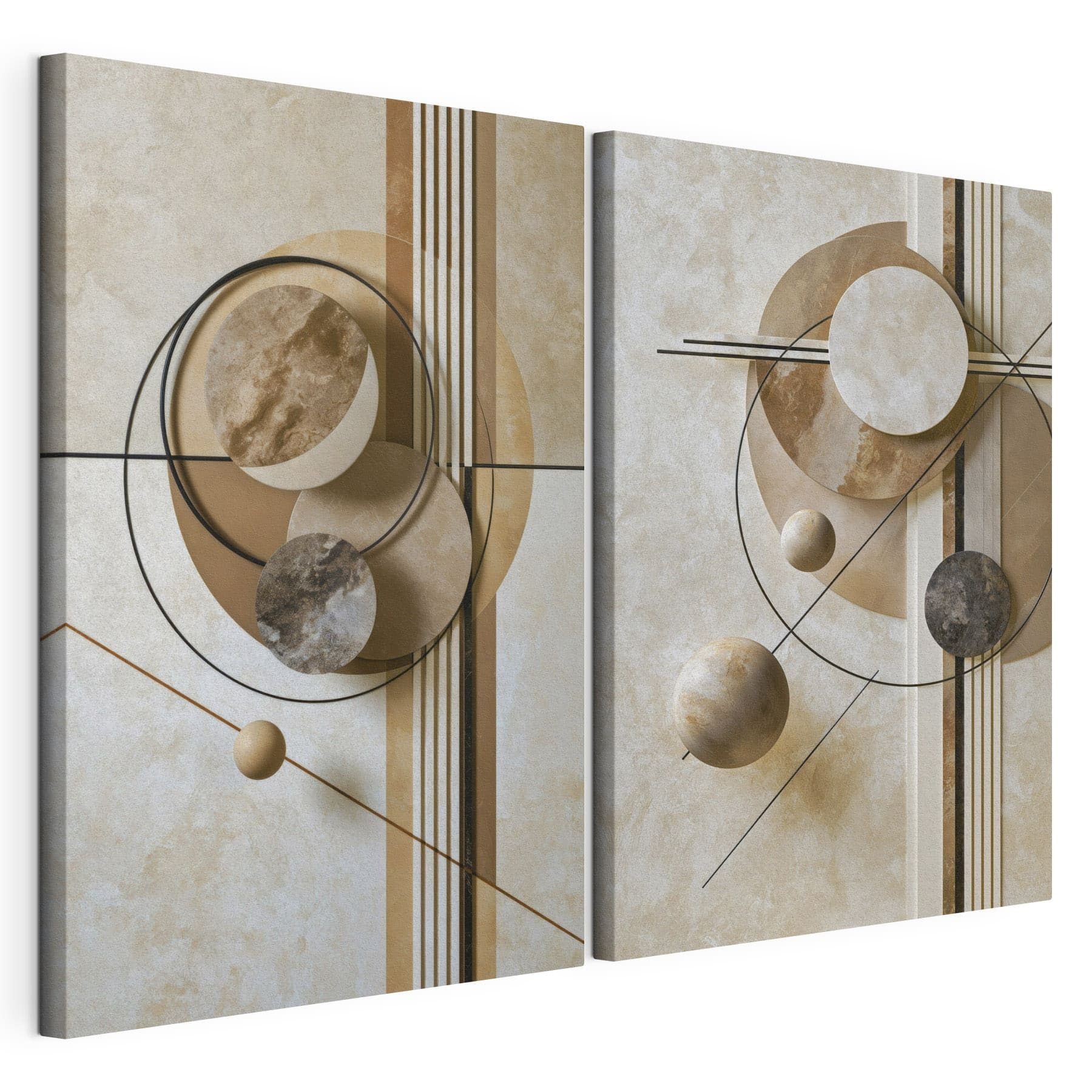 Collage of art with circles and lines Collage of art with circles and lines