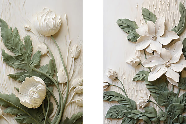 Elegant floral designs in soft hues Elegant floral designs in soft hues