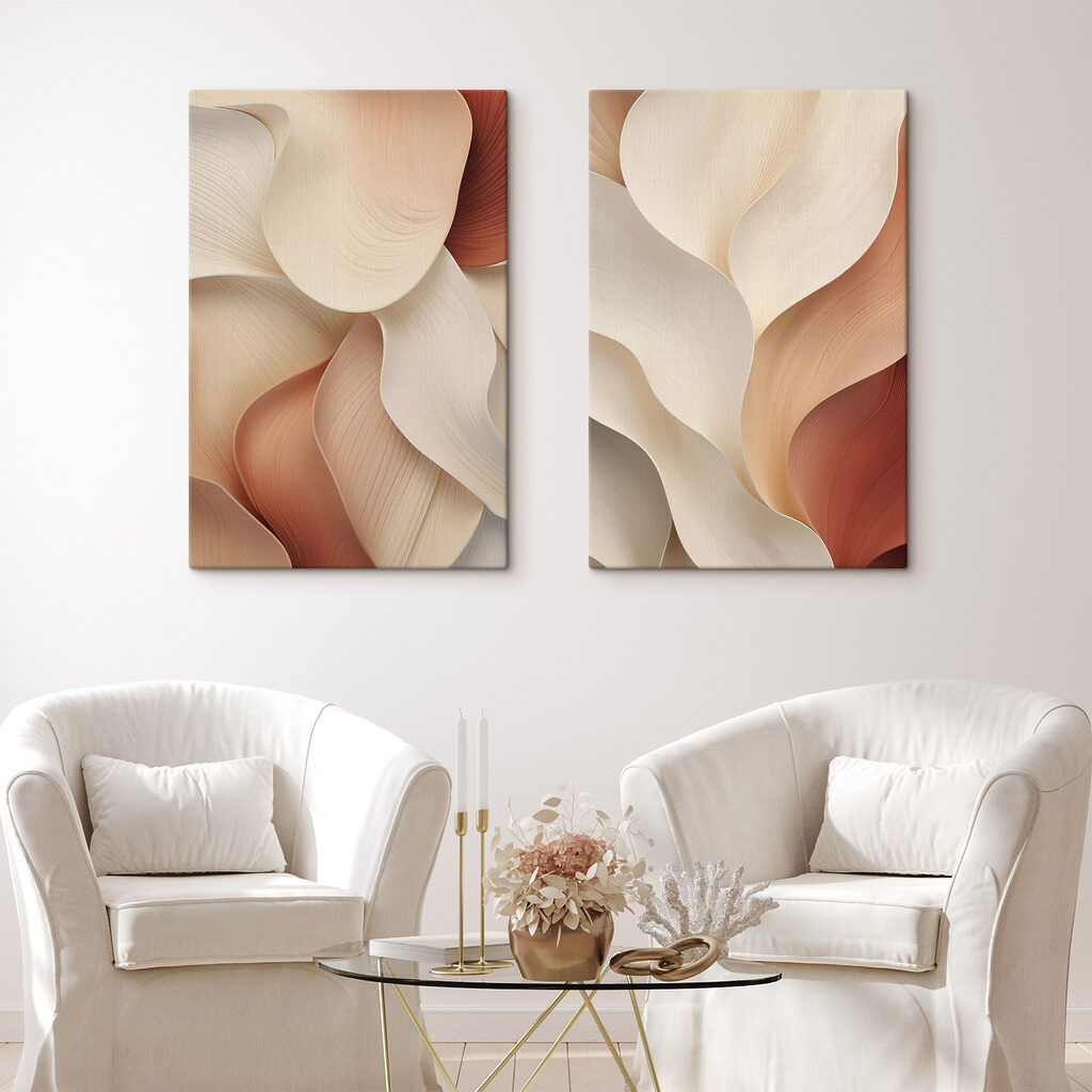 Flowing shapes in soft color palette Flowing shapes in soft color palette