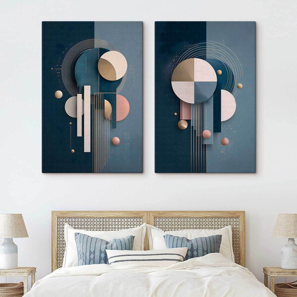 Collage of art with circles and lines Collage of art with circles and lines