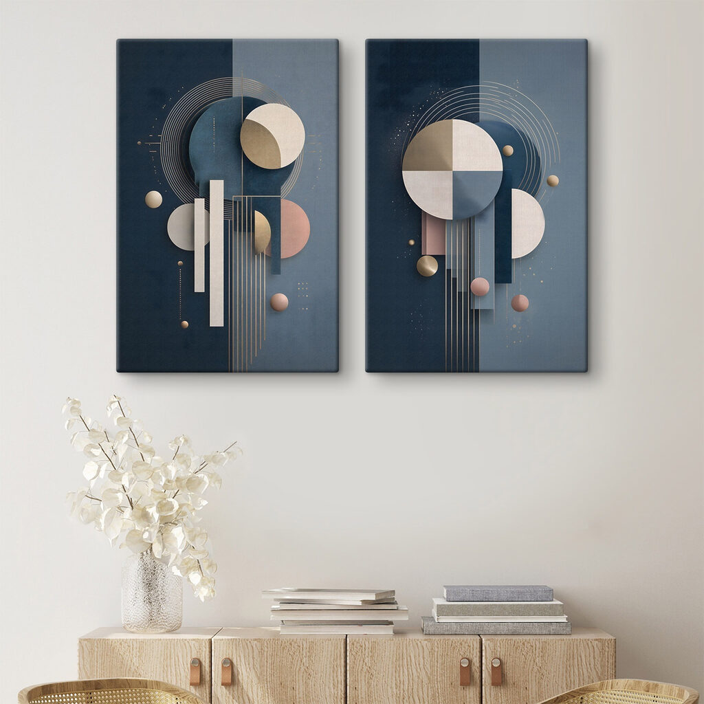 Collage of art with circles and lines Collage of art with circles and lines