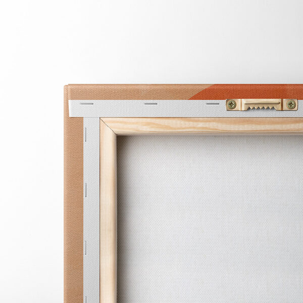Модульний друк на полотні Жінка в капелюсі та вулиця з будівлями (Артикул: m30563)