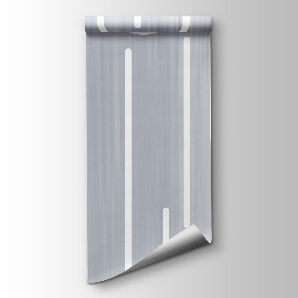 White lines on a gray background