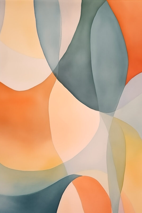 Colorful art piece with circles and lines