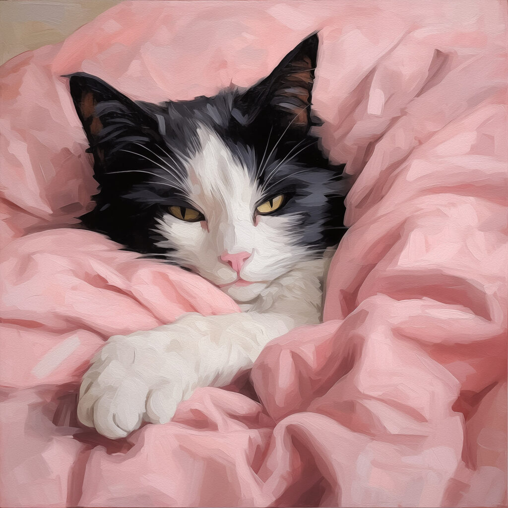 Cat lying in a blanket Cat lying in a blanket