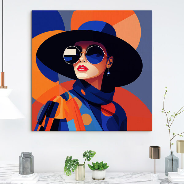 Woman wearing a hat and sunglasses Woman wearing a hat and sunglasses