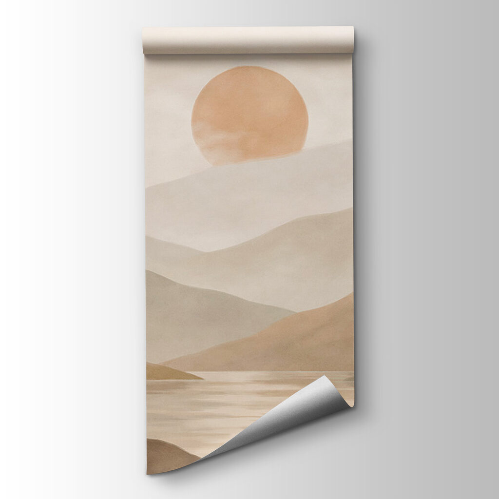 Landscape of mountains and a lake Landscape of mountains and a lake