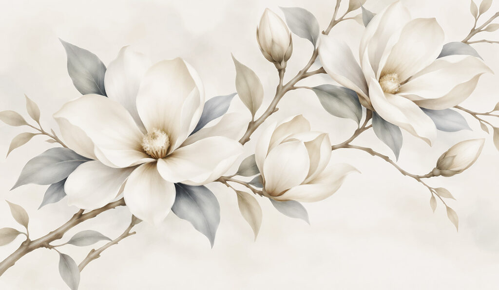 White flowers on a branch
