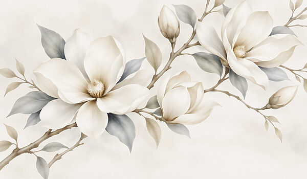 White flowers on a branch