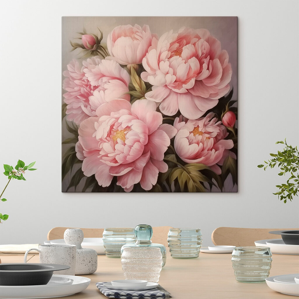 Painting of pink flowers